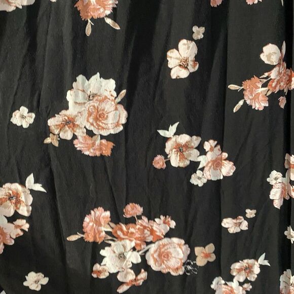 No Boundaries Dark Floral Slip Dress Size L Whimsigoth Y2K Leg Slit Lace Trim - Picture 8 of 11